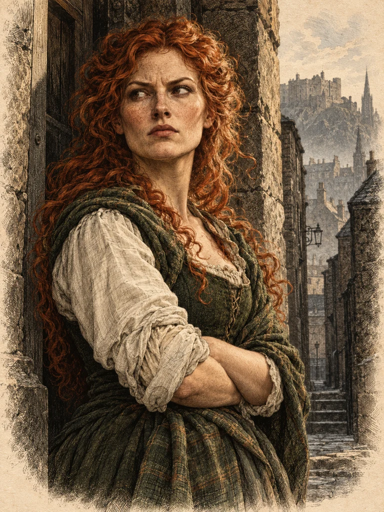 An illustrated interpretation of Peggy Brodie from the adventure